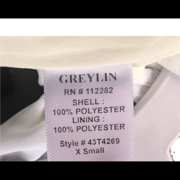 NWT Greylin XS Beaded Racer Back Tank White Lined - Picture 10 of 13